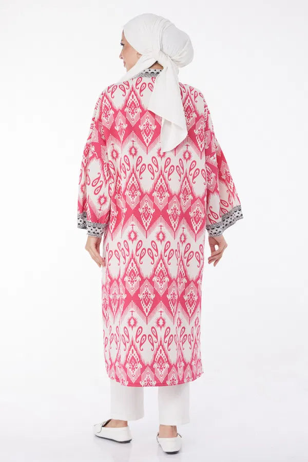 Desenli Kimono Fuchsia