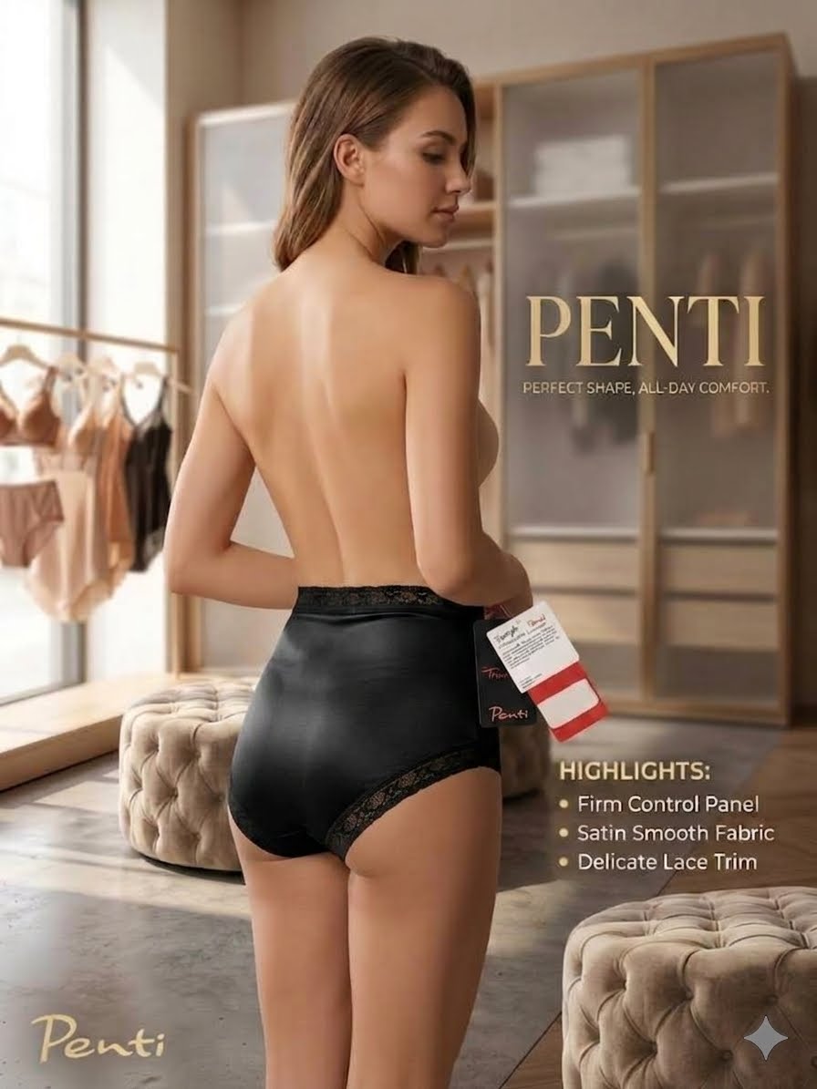 High-waisted control brief penti