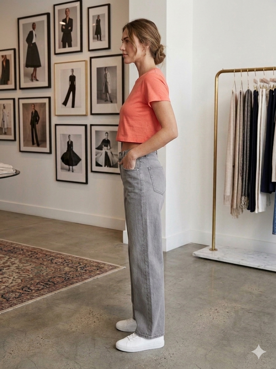 High-Waisted, Wide-Leg Jeans