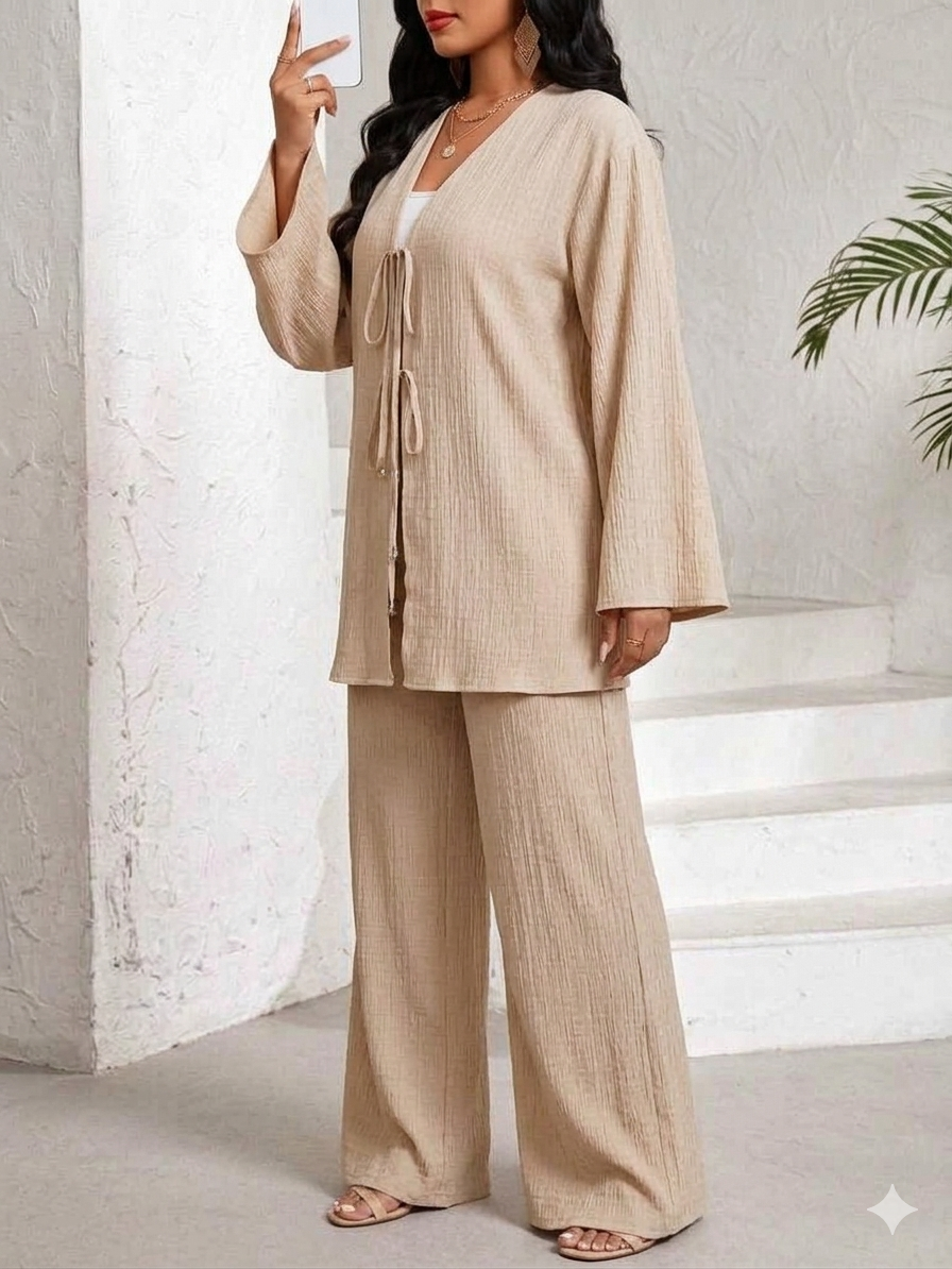 Relaxed and elegant two-piece set