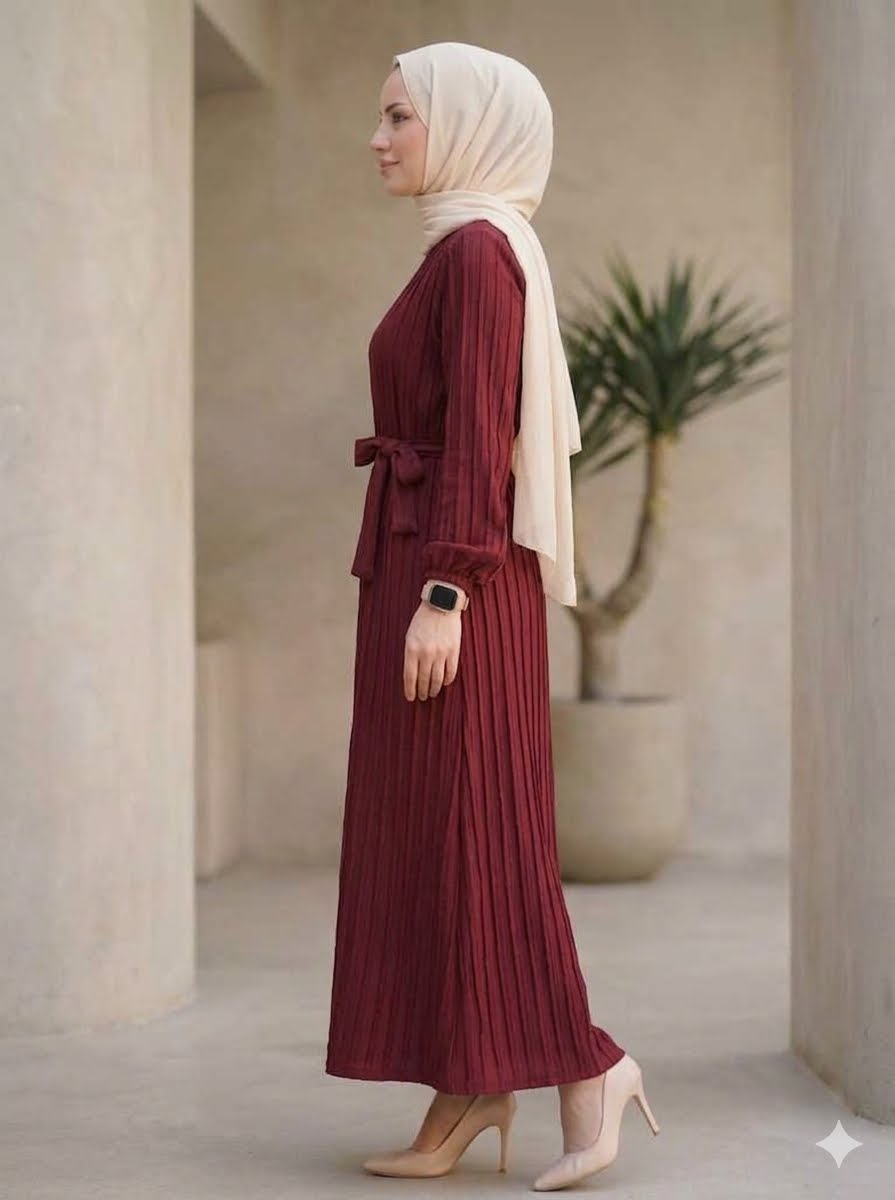 Sophisticated Claret Red Maxi Summer Dress