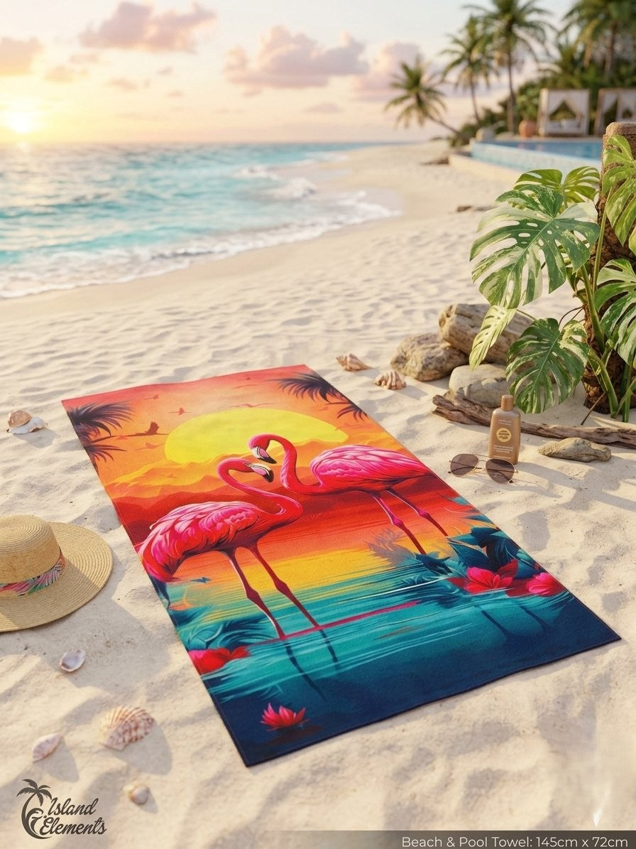 Vibrant beach and pool towel (145 cm × 72 cm)