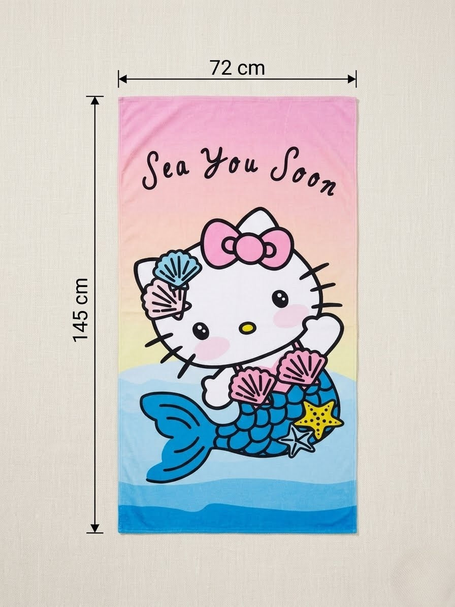 Adorable Hello Kitty beach towel