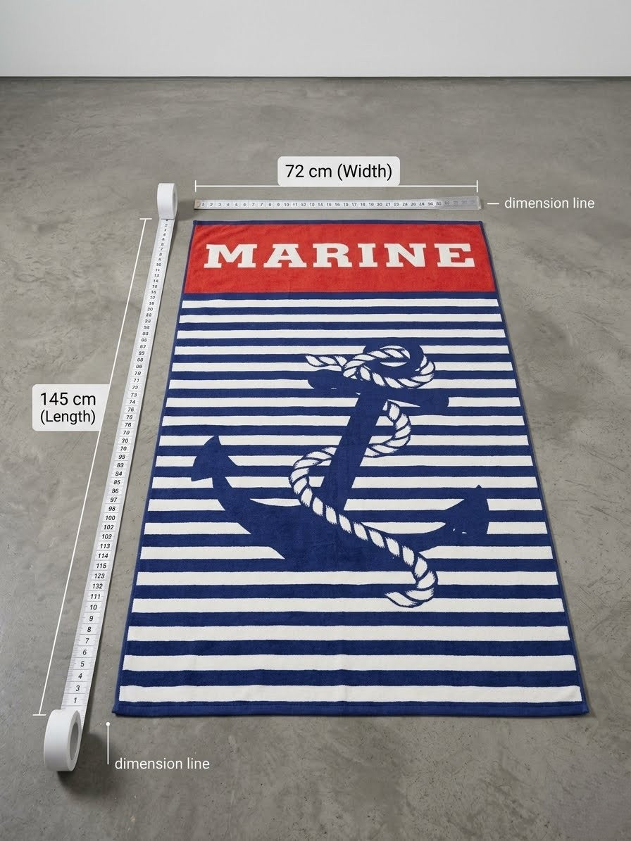 Premium marine-themed beach towel
