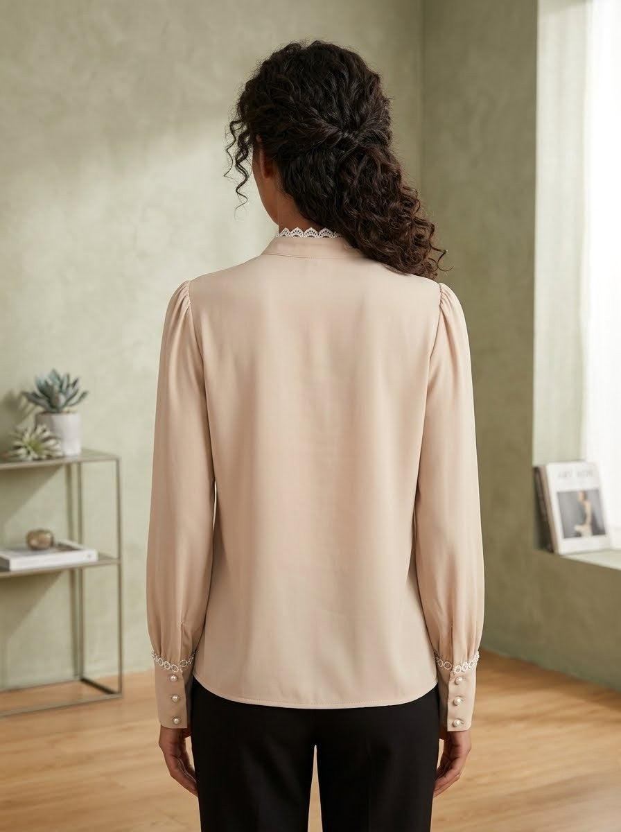 elegant, long-sleeve blouse