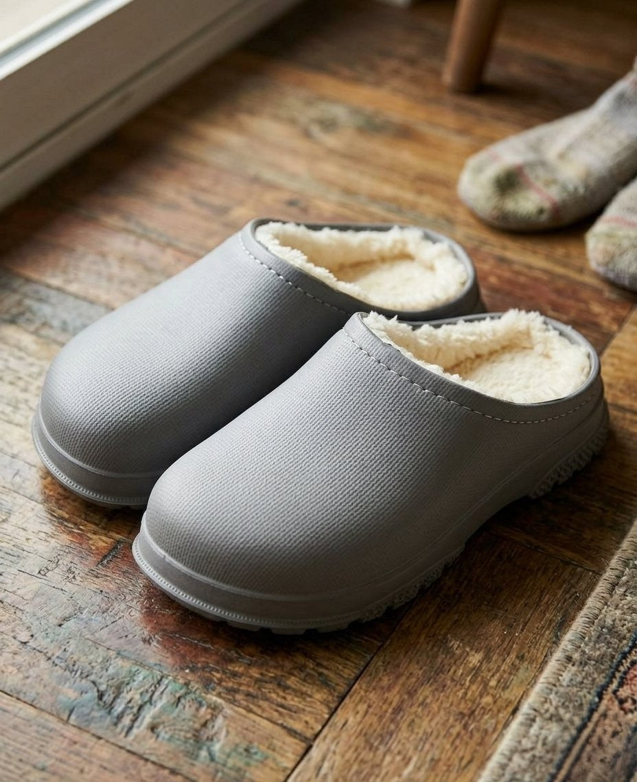Cozy clogs-style slippers