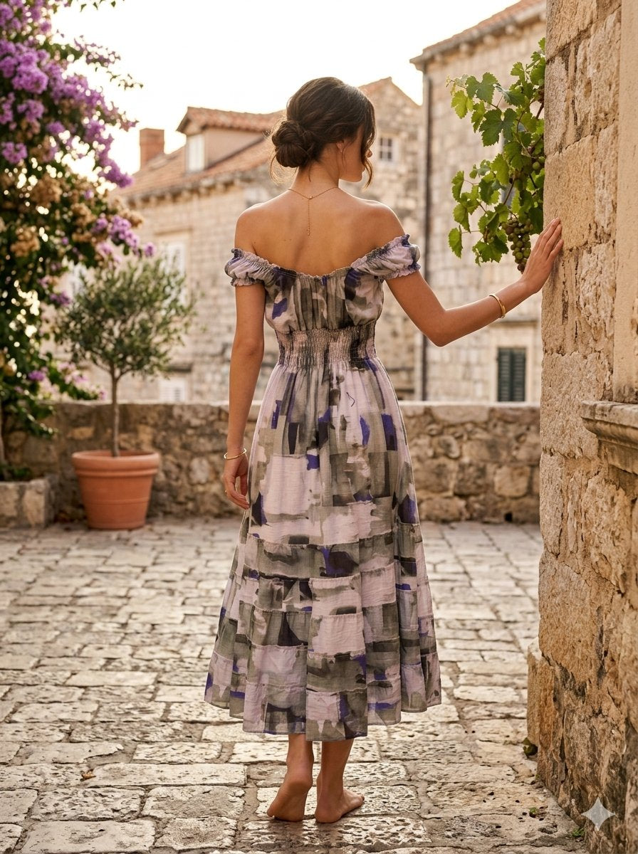 Elegant floor-length maxi dress