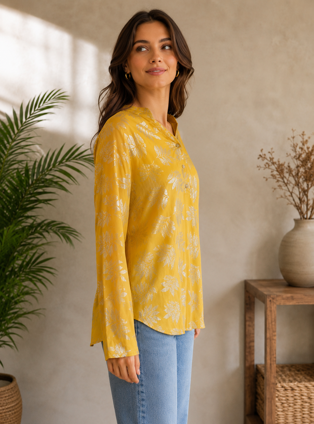 Relaxed-fit tunic blouse