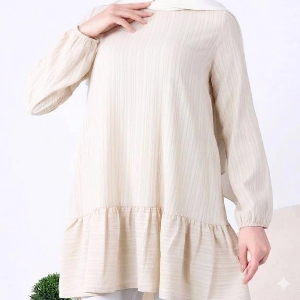 Subtle, self-striped texture Tunic