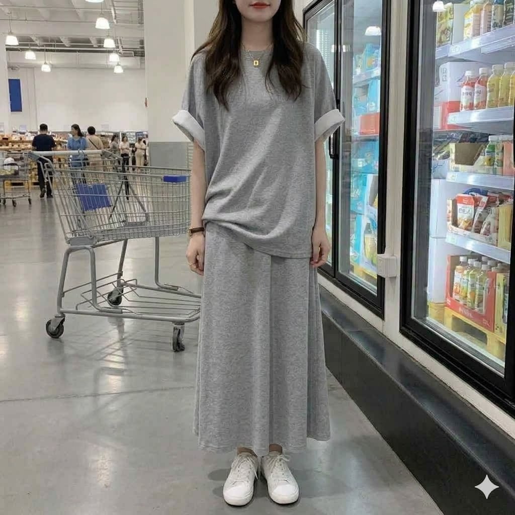 Minimalist two-piece lounge set