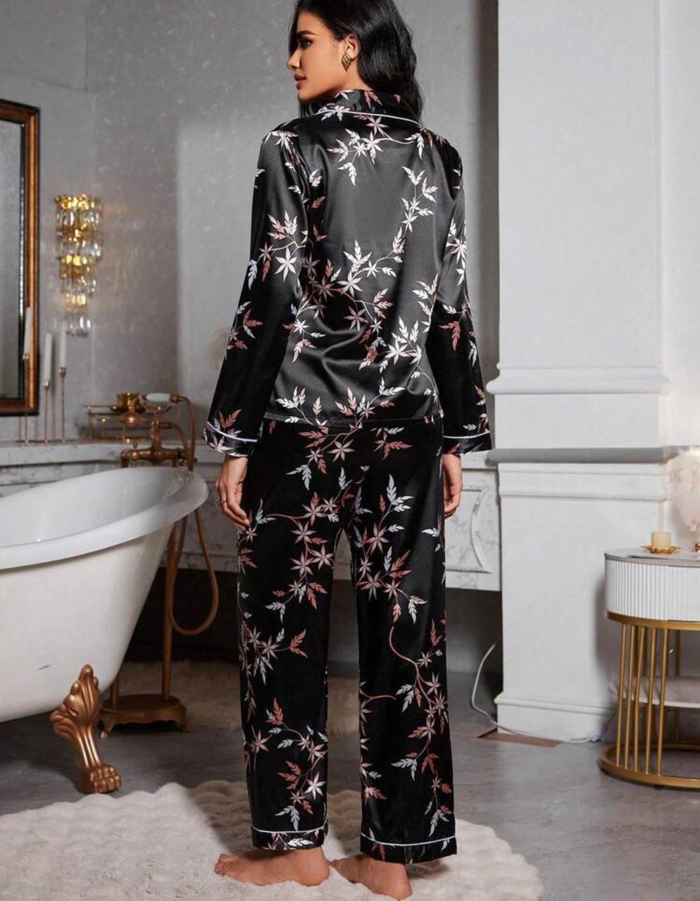 Luxurious two-piece pajama satin set