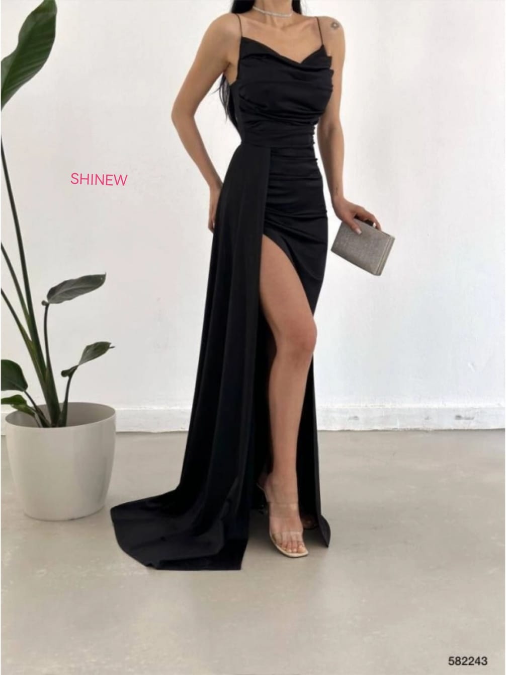 Elegant, floor-length evening gown