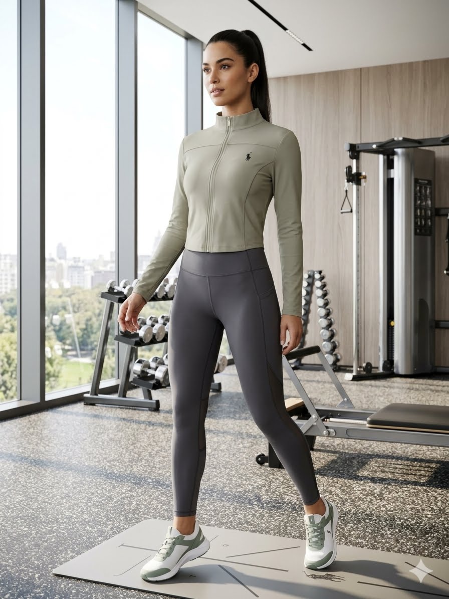 Long-sleeved athletic top