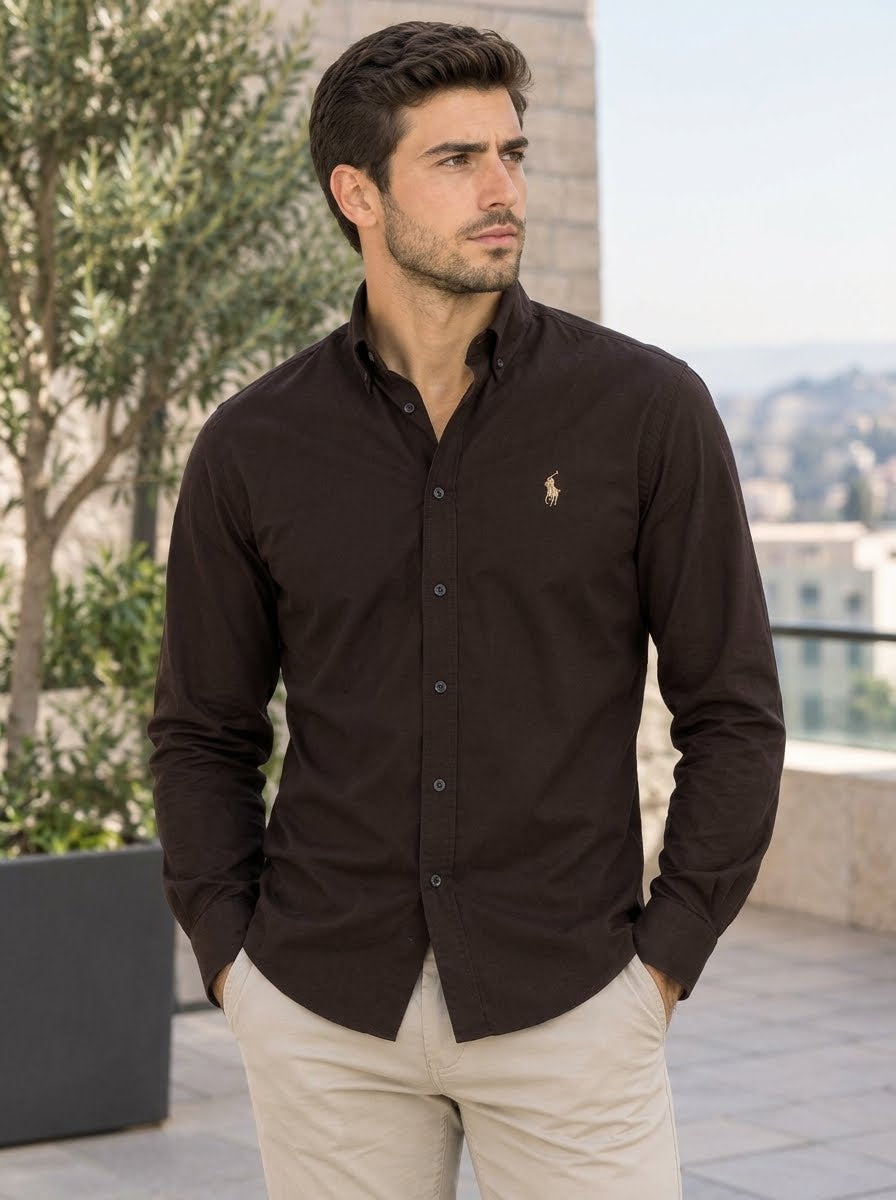 long-sleeve button-down shirt
