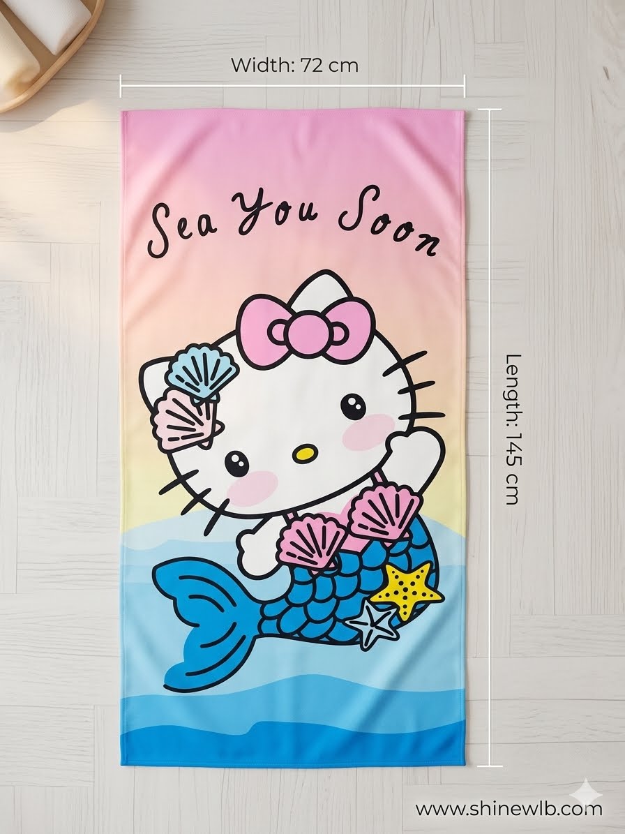 rectangular beach towel -Caty Fish