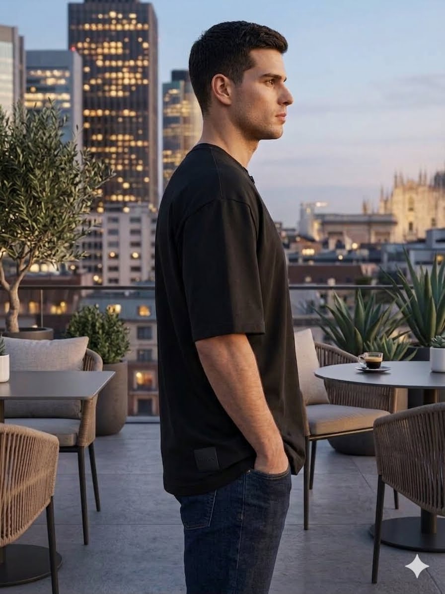 Oversized boxy fit Black t-shirt