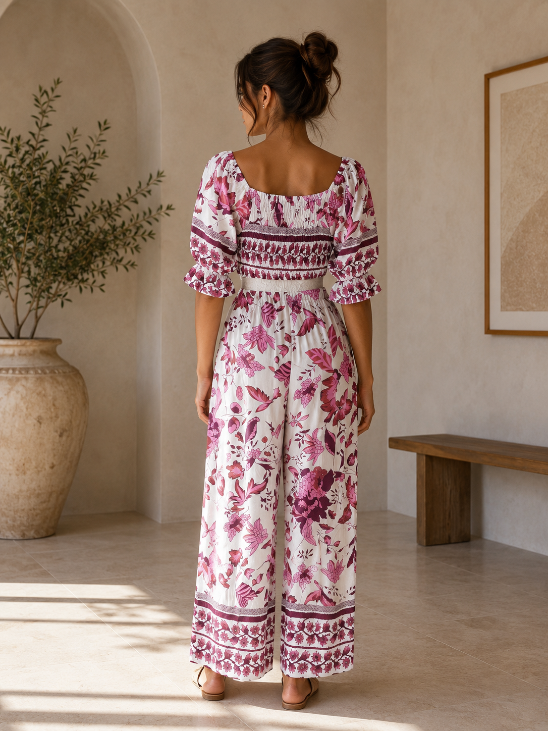 Elegant two-piece matching resort set