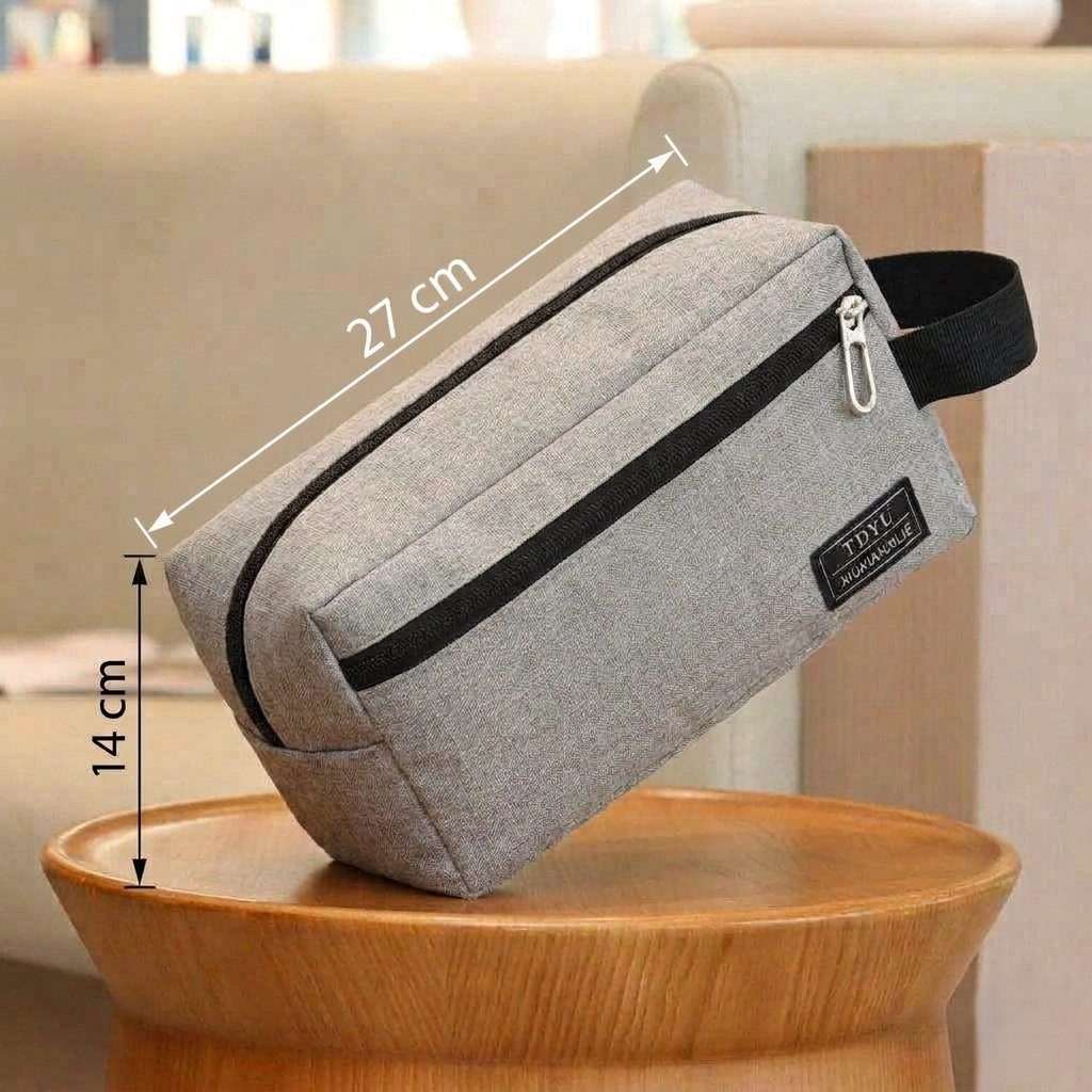 Minimalist Rectangular Canvas Clutch Bag in Gray by SHINEW Lebanon