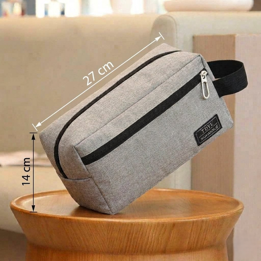 Minimalist Rectangular Canvas Clutch Bag in Gray by SHINEW Lebanon