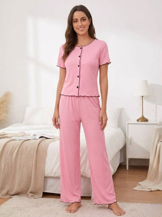 Two-Piece Lounge Set in Pink