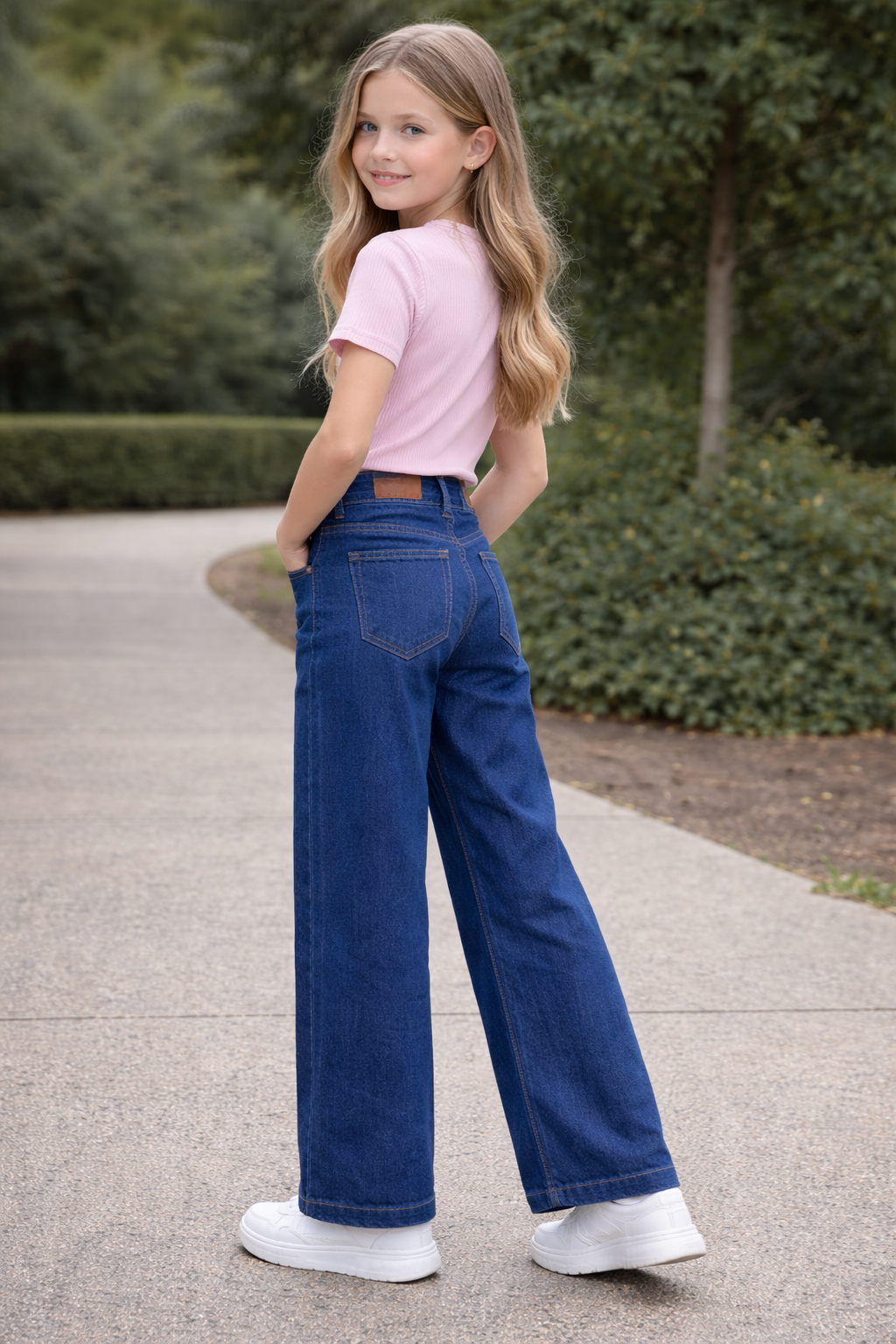 Trendy Wide-leg Girl jeans