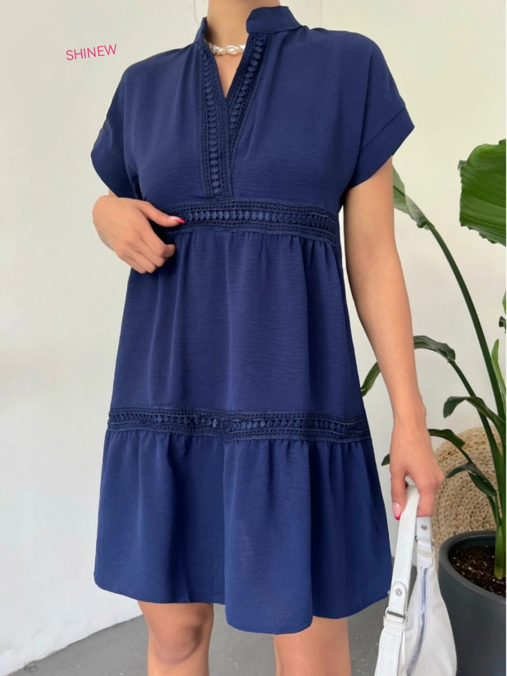 Navy Blue Mini Dress