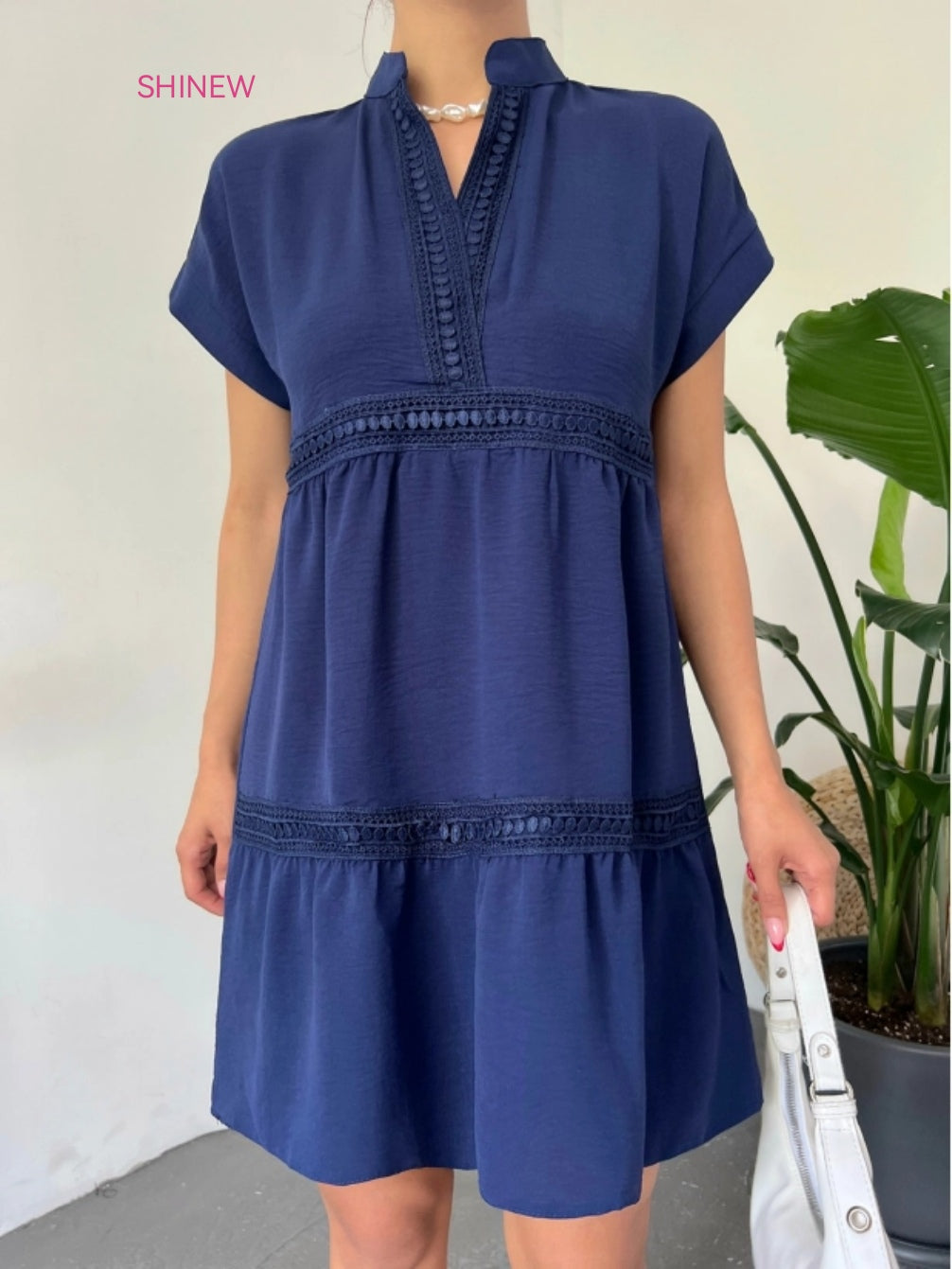 Navy Blue Mini Dress