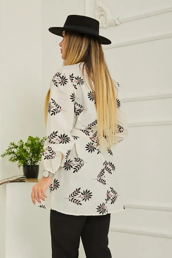 White Tunic-Style Top