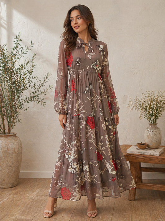Charming Chiffon Maxi Dress