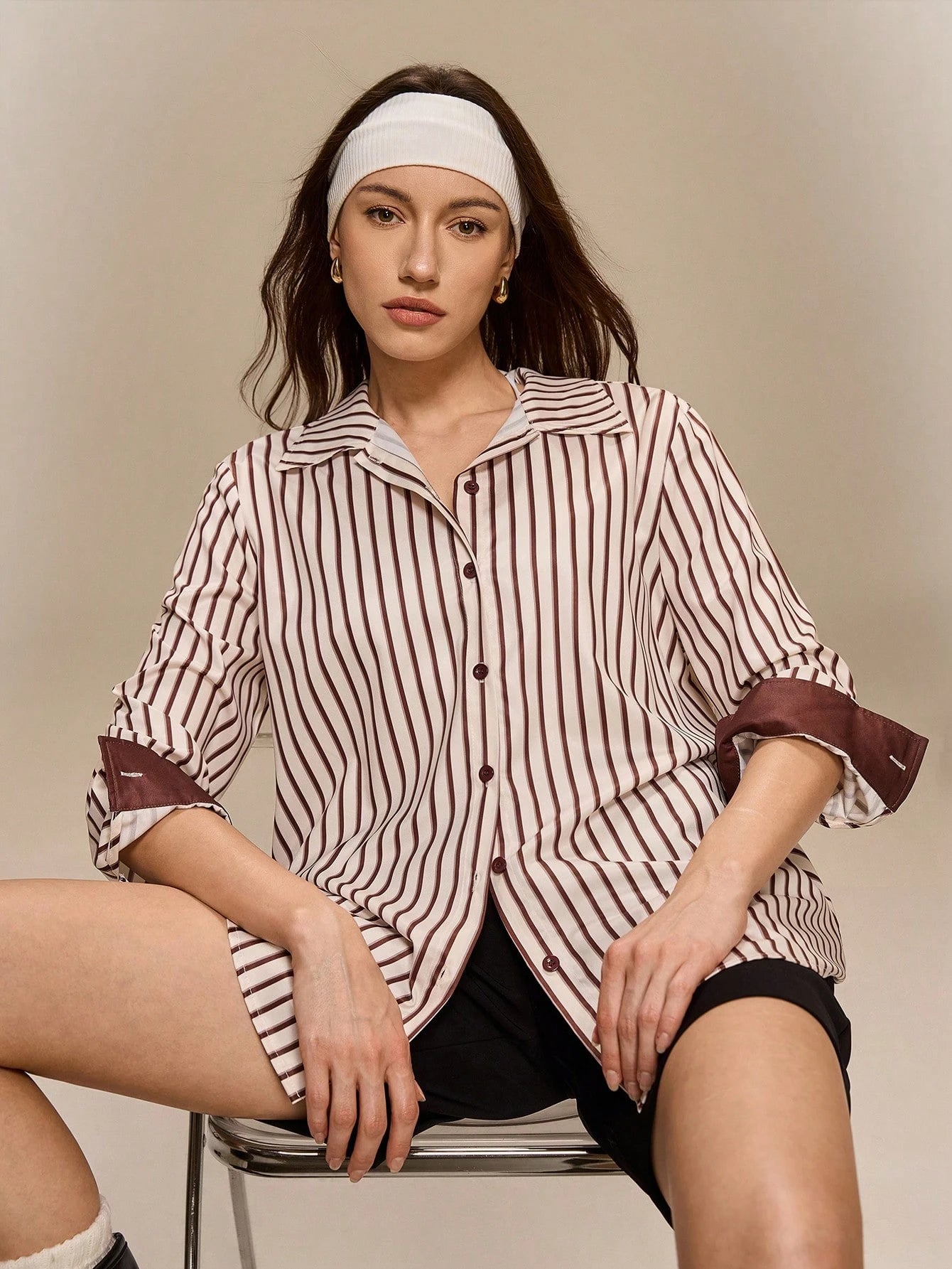 Striped Button-Down Shirt