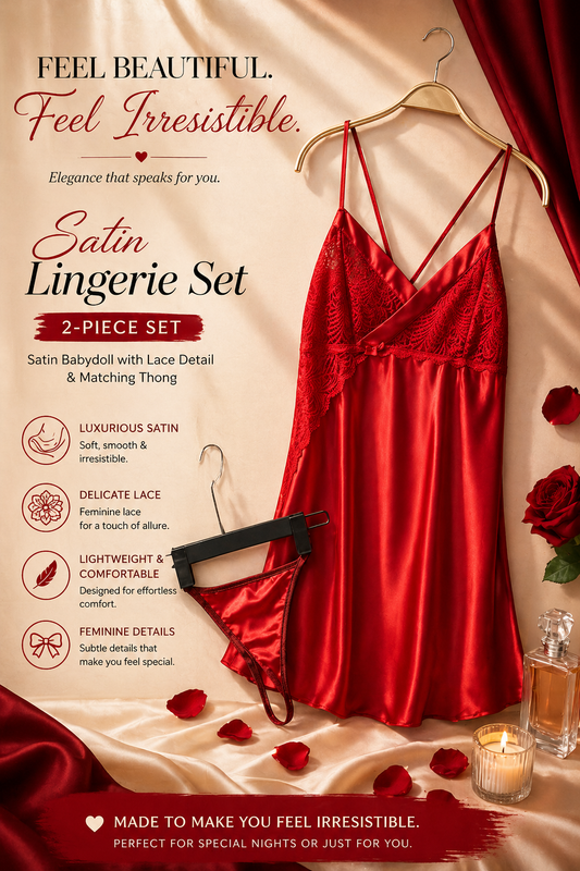 Two-Piece satin Lingerie Set