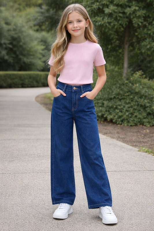 Trendy Wide-leg Girl jeans
