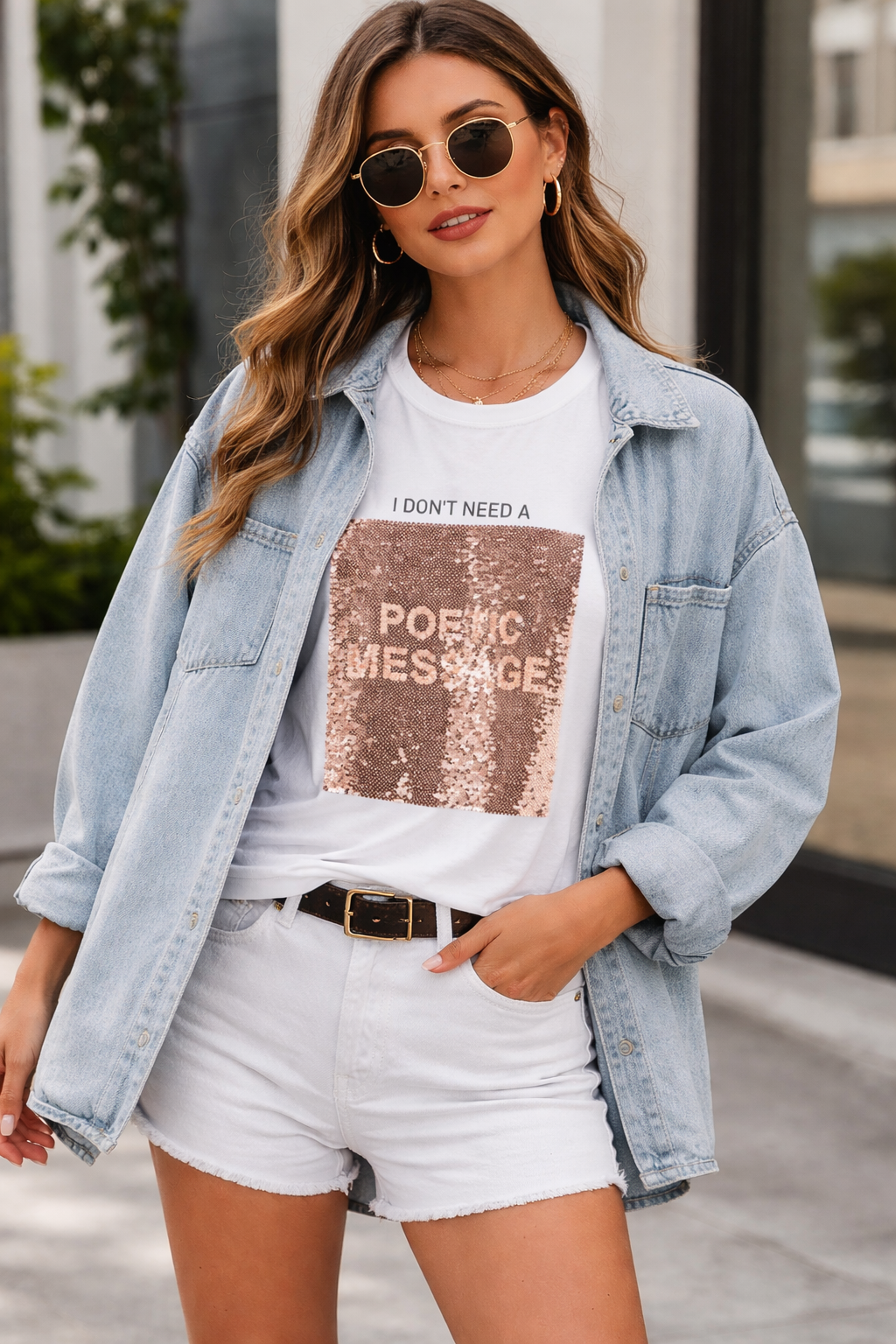 White, Short-sleeved t-shirt