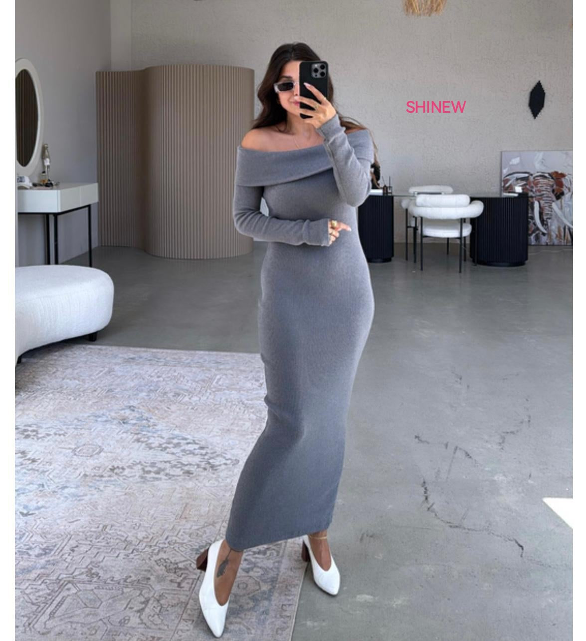 Women's Elegant Wool Dress