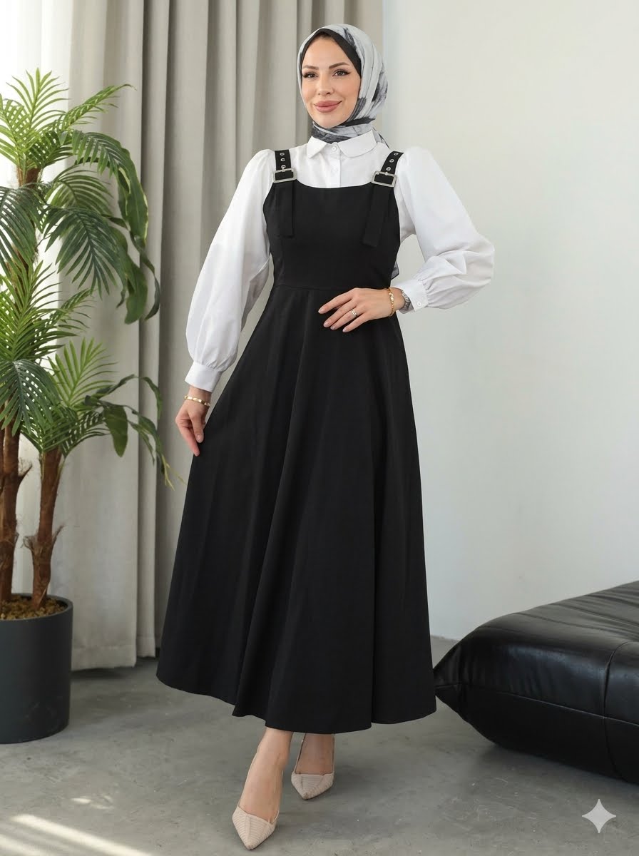 Sophisticated black dress jumpsuit