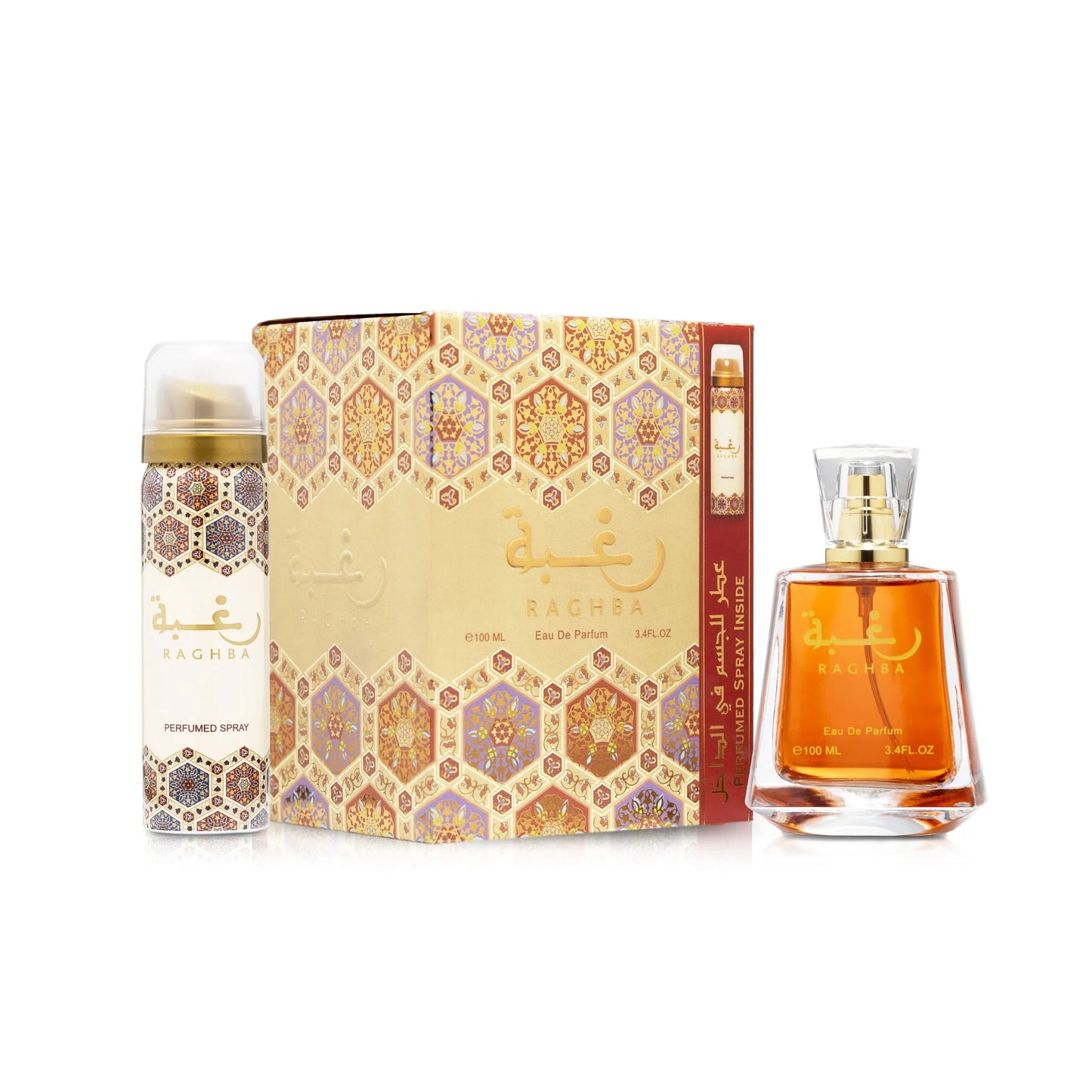 Raghba by Lattafa - 100 ml + Deodorant