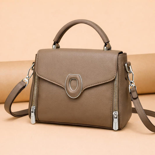 Sophisticated Taupe-Colored Satchel