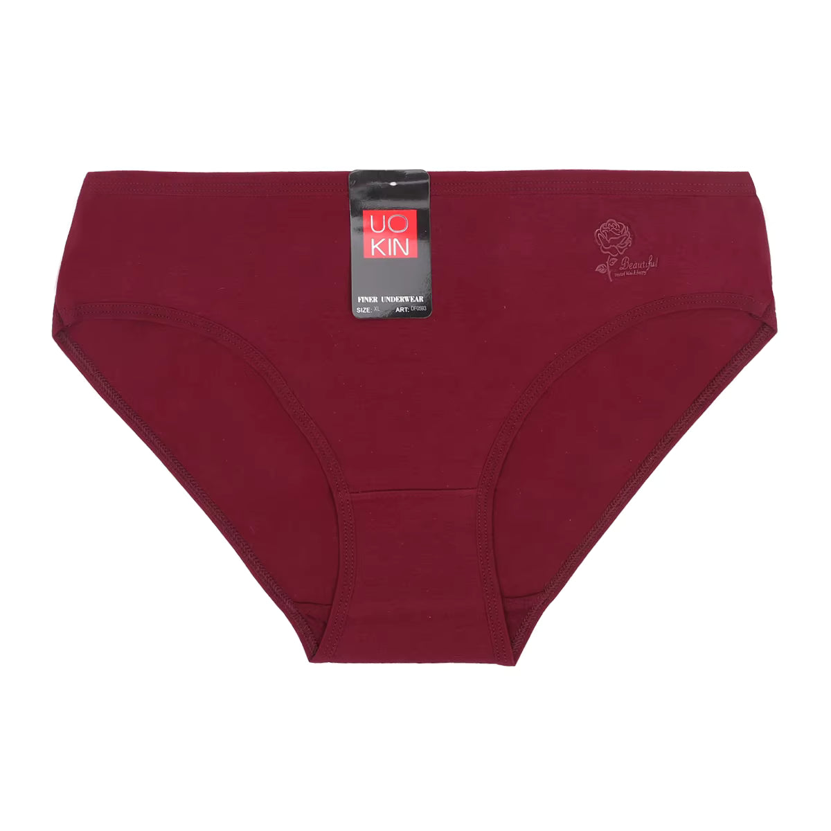 Classic bikini-style solid color panty