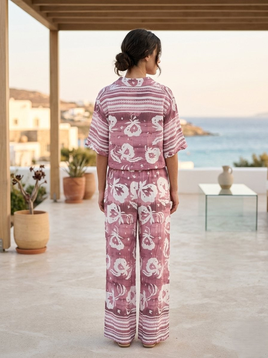 Relaxed-fit two-piece set with a lightweight