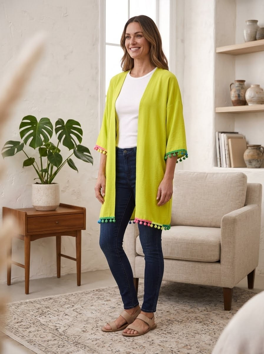 lightweight open-front cardigan