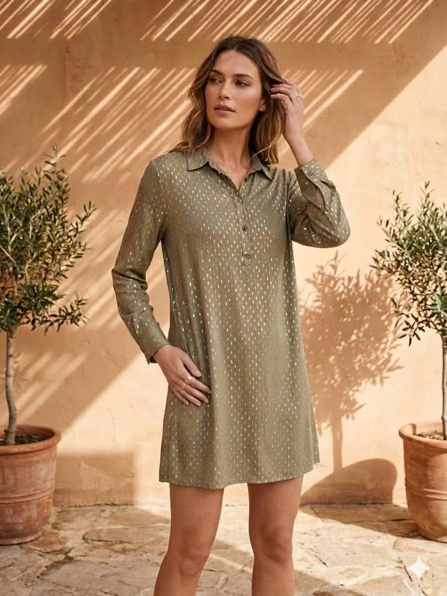 Thigh-length shirt