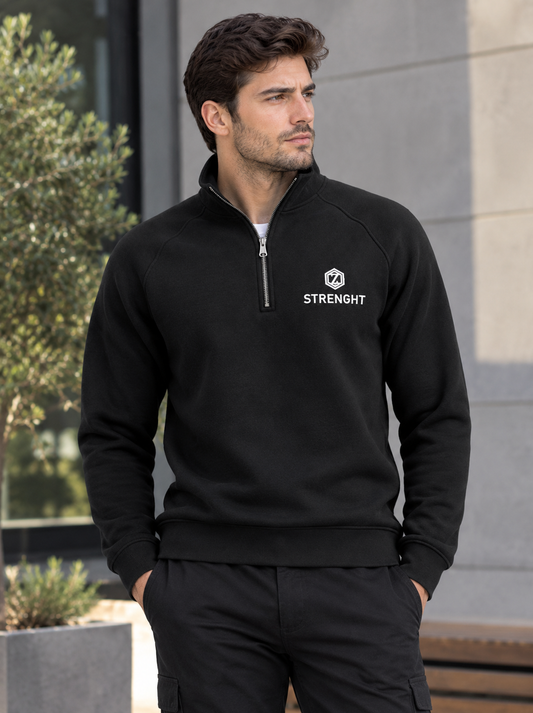 Men’s Quarter-Zip Mock-Neck Sweatshirt