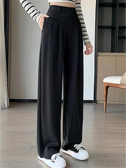 High-Waisted Wide-Leg Trousers