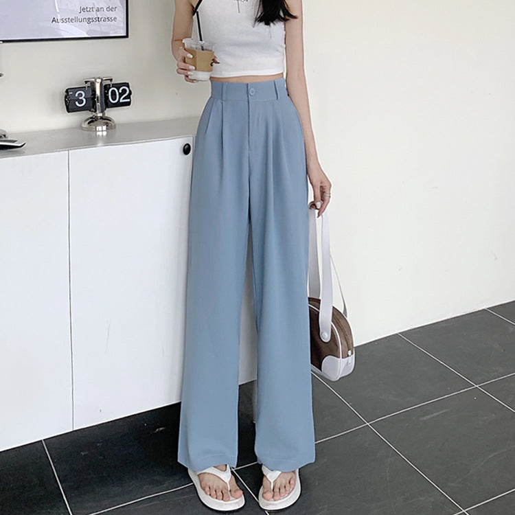 High-Waisted Wide-Leg Trousers