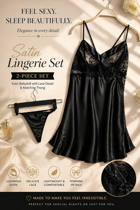 Two-Piece satin Lingerie Set