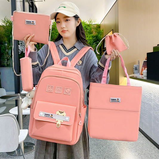 Stylish 5-Piece School Bag Set