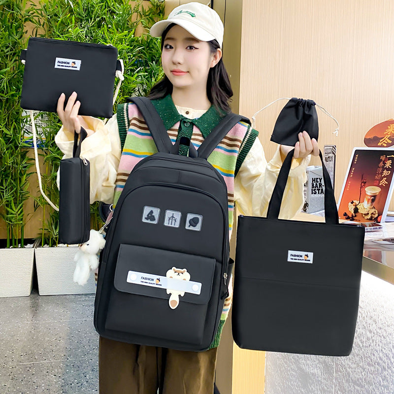 Stylish 5-Piece GYM /College Bag Set
