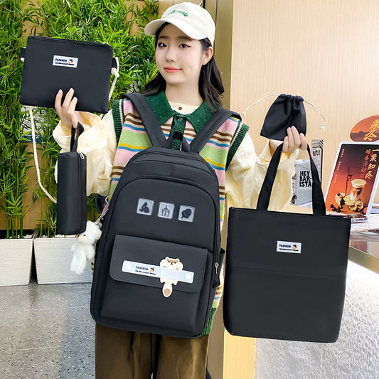 Stylish 5-Piece School Bag Set