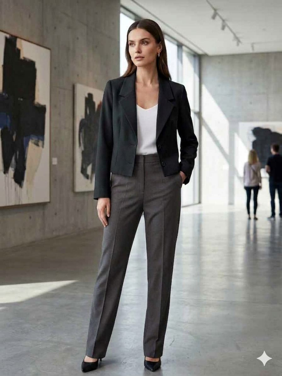 tailored double-breasted blazer