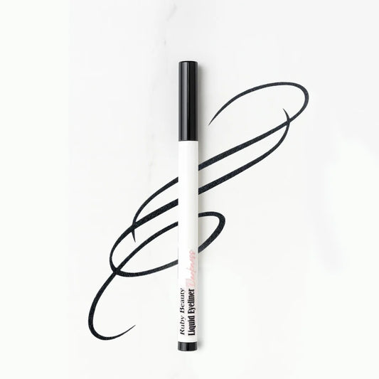 Ruby Beauty Liquid Eyeliner – Intense Black, Long Lasting, Fine Tip